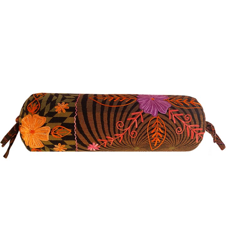 ' Chloris ' Silindir Yastık / Koyu Yeşil